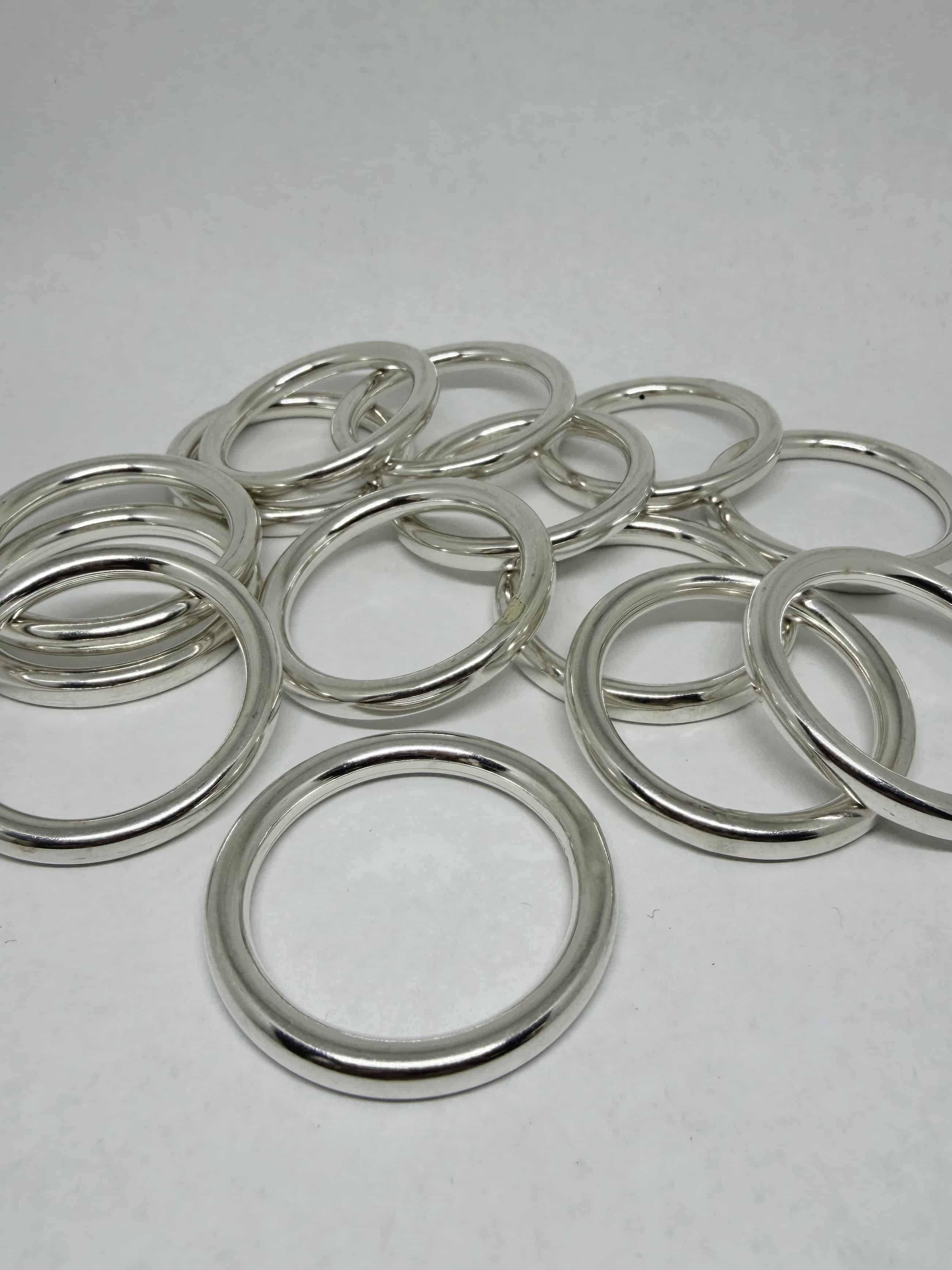 Large Sterling Silver Hollow Ring