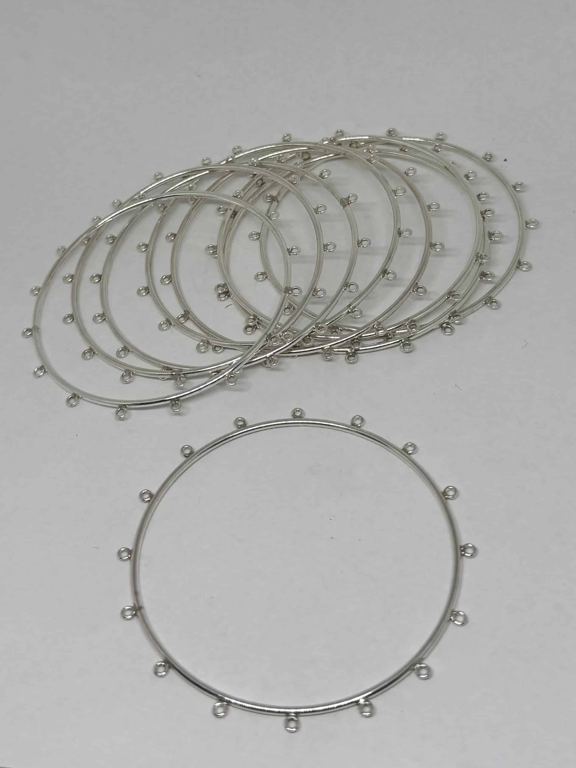 16 Ring Sterling Silver Bangle
