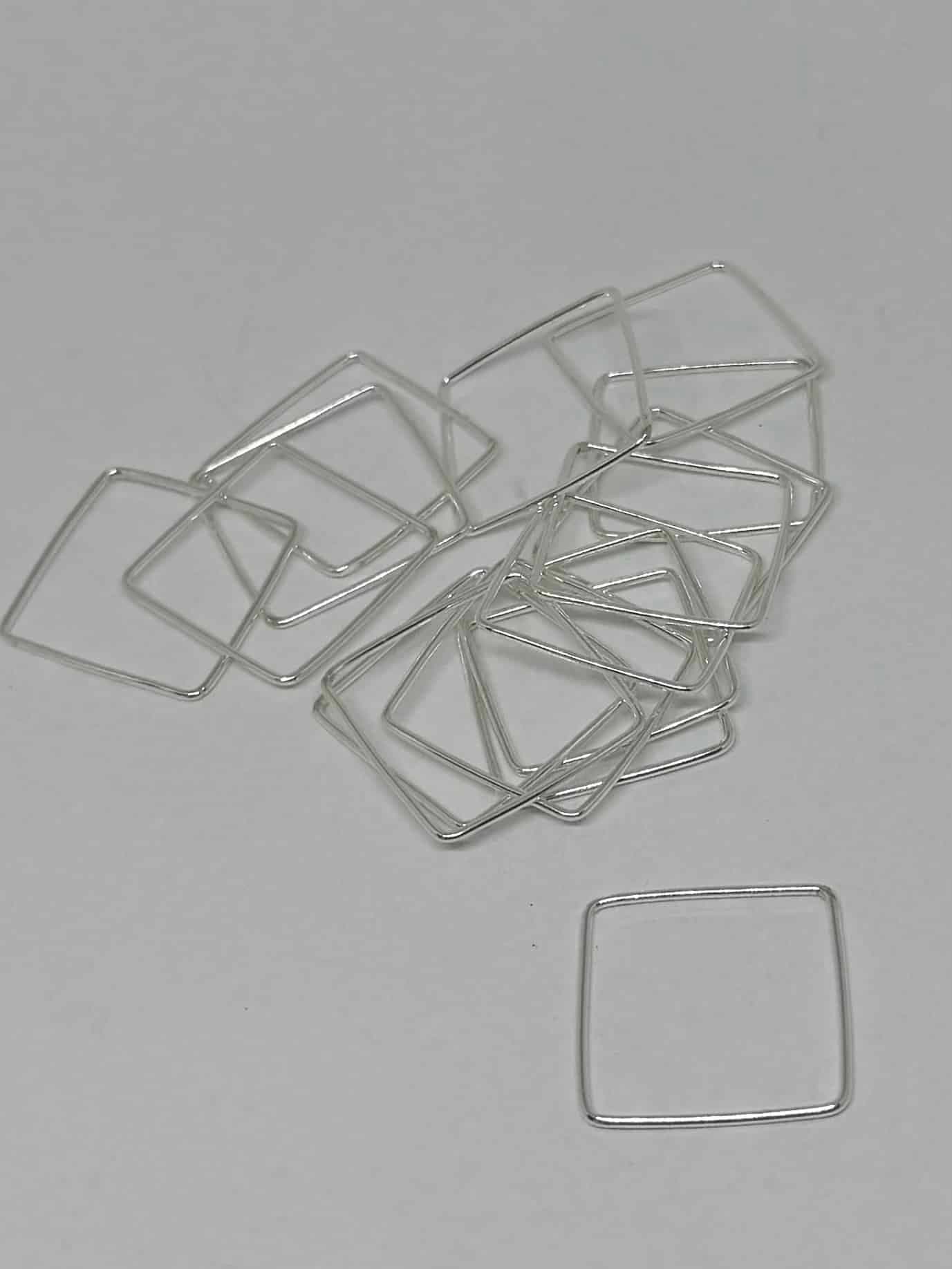 Sterling Silver 21mm Square
