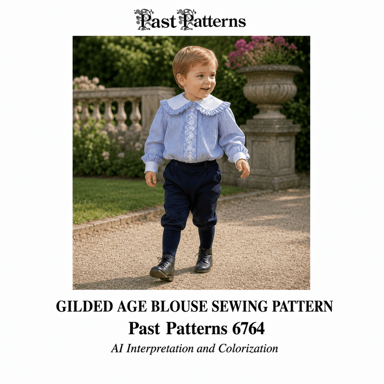 Gilded Age Blouse Downloads for 3-Year-Old Boy | Past Patterns 6764 - thumbnail 2