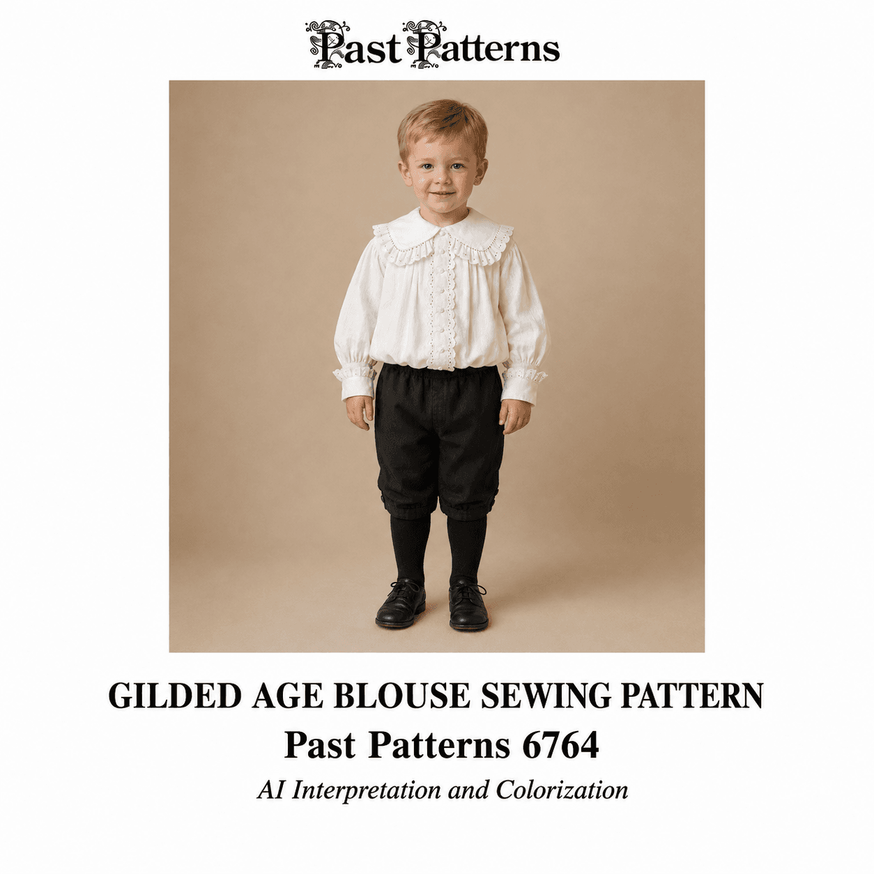 Gilded Age Blouse Downloads for 3-Year-Old Boy | Past Patterns 6764 - thumbnail 3