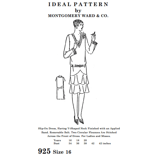 Flapper Era Slip-On Dress Downloads | Past Patterns 0925
