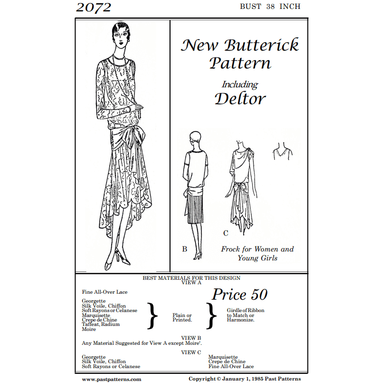 Late 1920s Womens Frock Downloads | Past Patterns 2072 - thumbnail 5