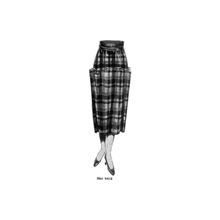 Early 1920s Panel Back Skirt Downloads | Past Patterns 9412 - thumbnail 4