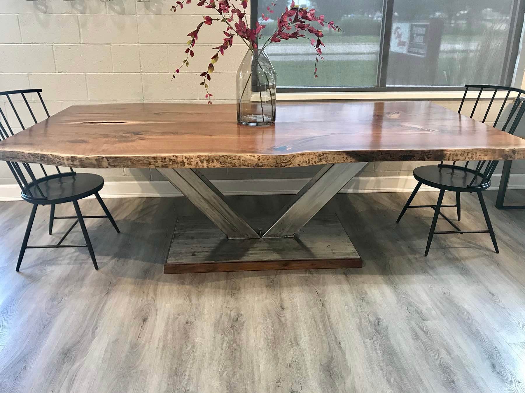 V Column Dining Table Base - thumbnail 3
