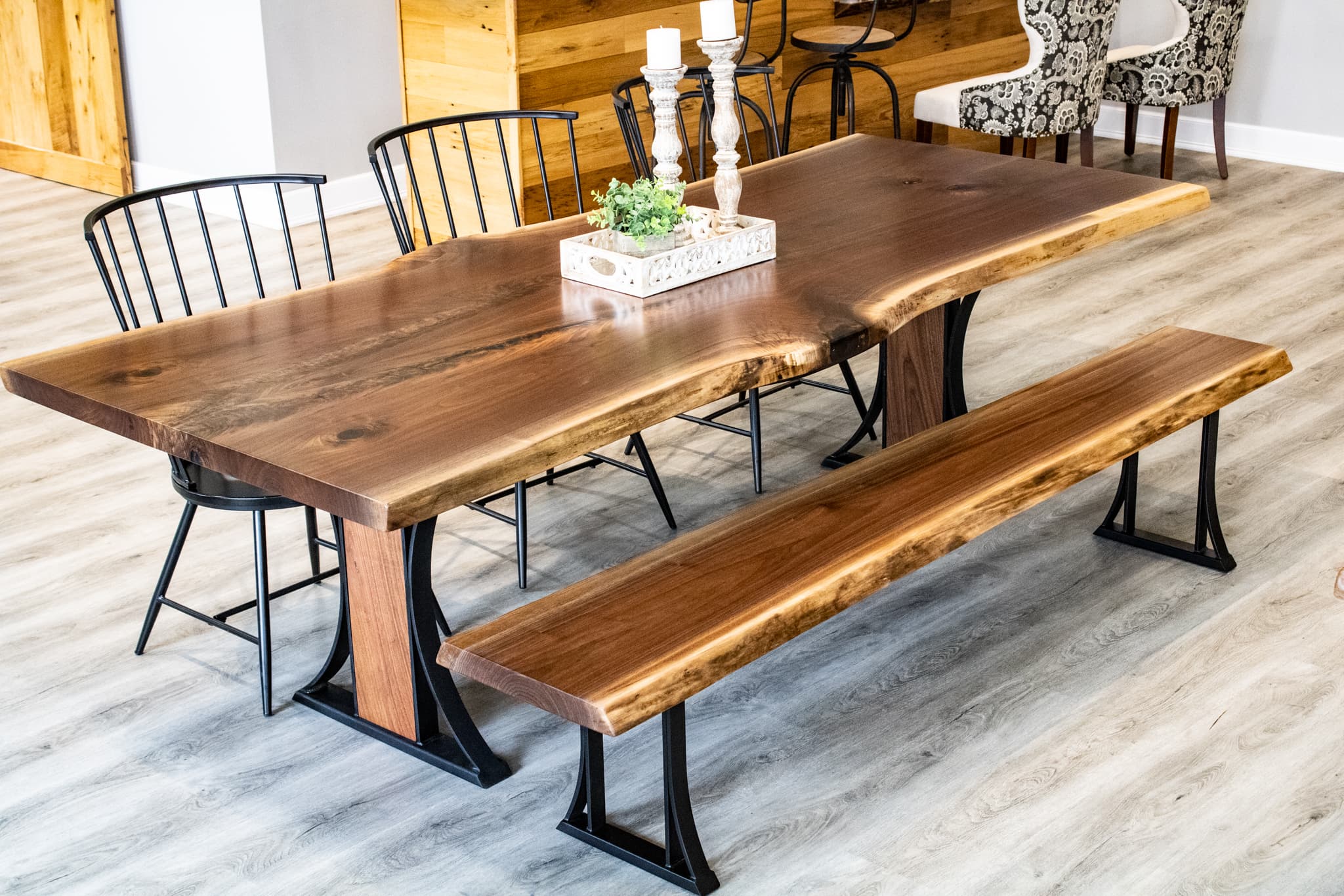 Stratford Live Edge<br>Walnut Dining Table – 8.5′ - thumbnail 7