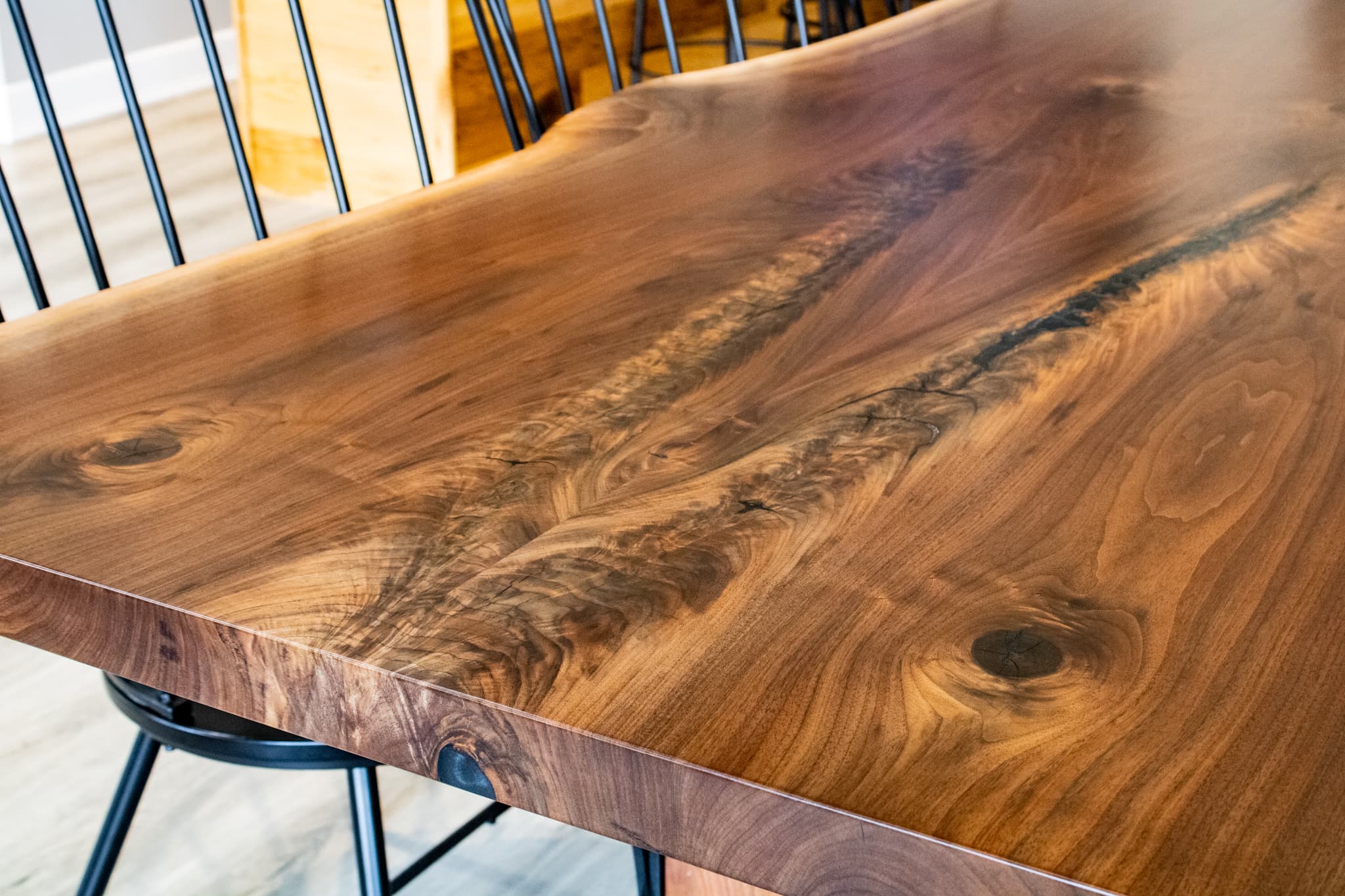 Stratford Live Edge<br>Walnut Dining Table – 8.5′ - thumbnail 6