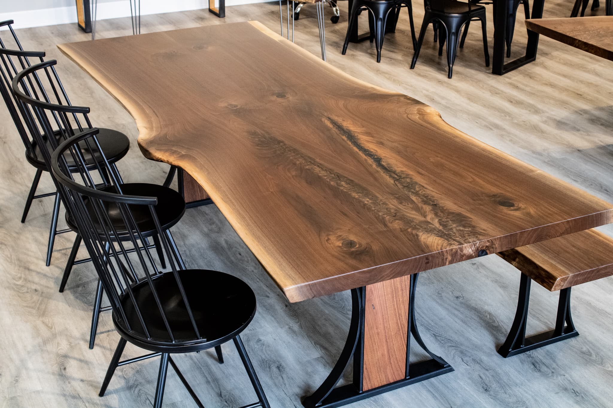 Stratford Live Edge<br>Walnut Dining Table – 8.5′ - thumbnail 3