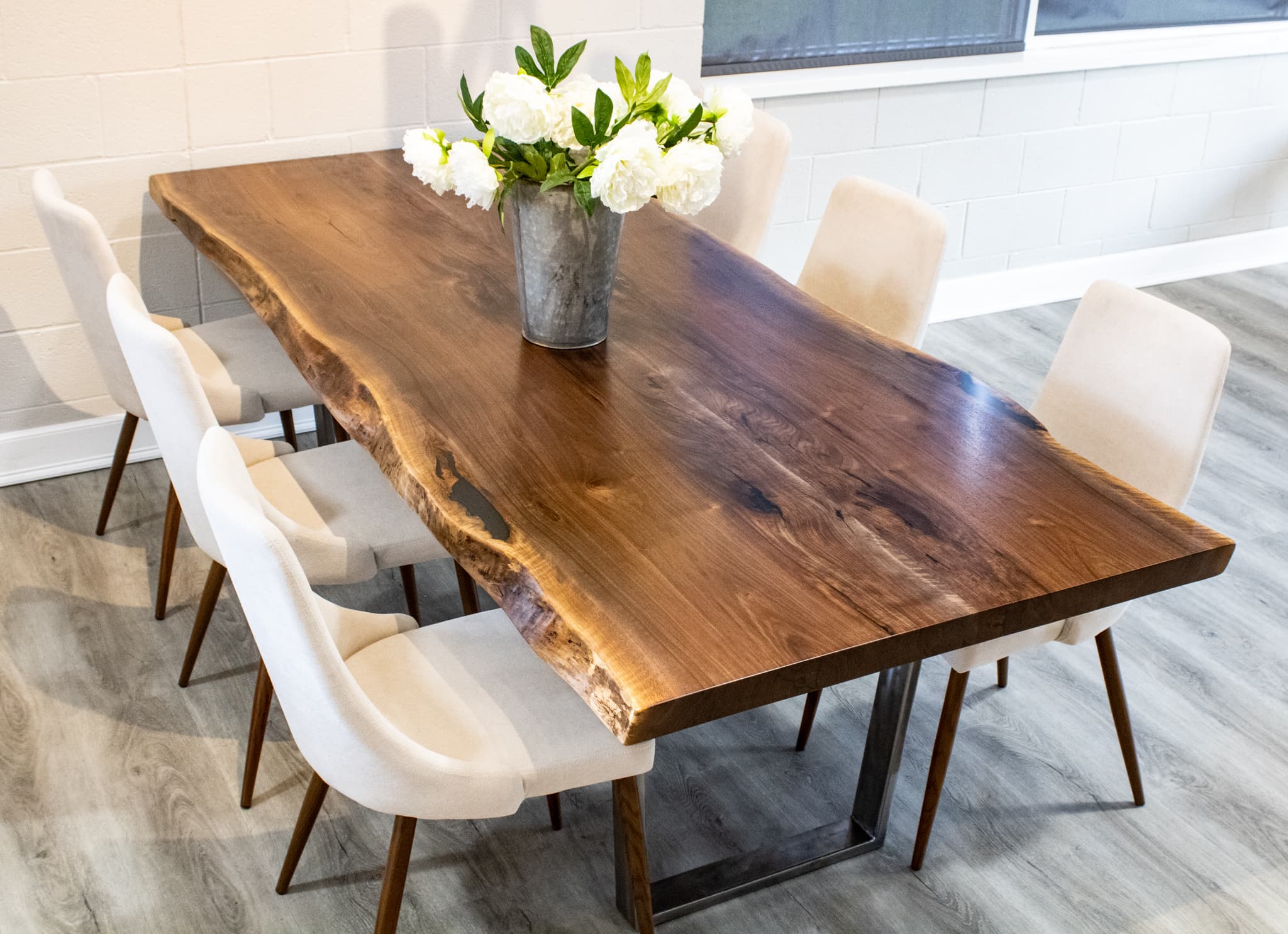 Hocking Live Edge<br>Walnut Dining Table – 8′