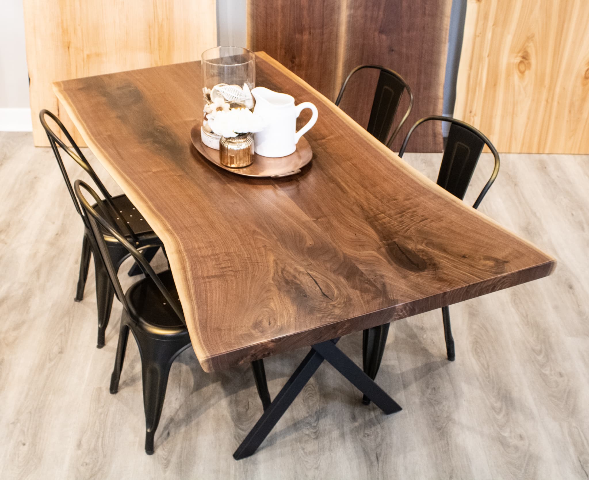 Gateway Live Edge<br>Walnut Dining Table – 6′