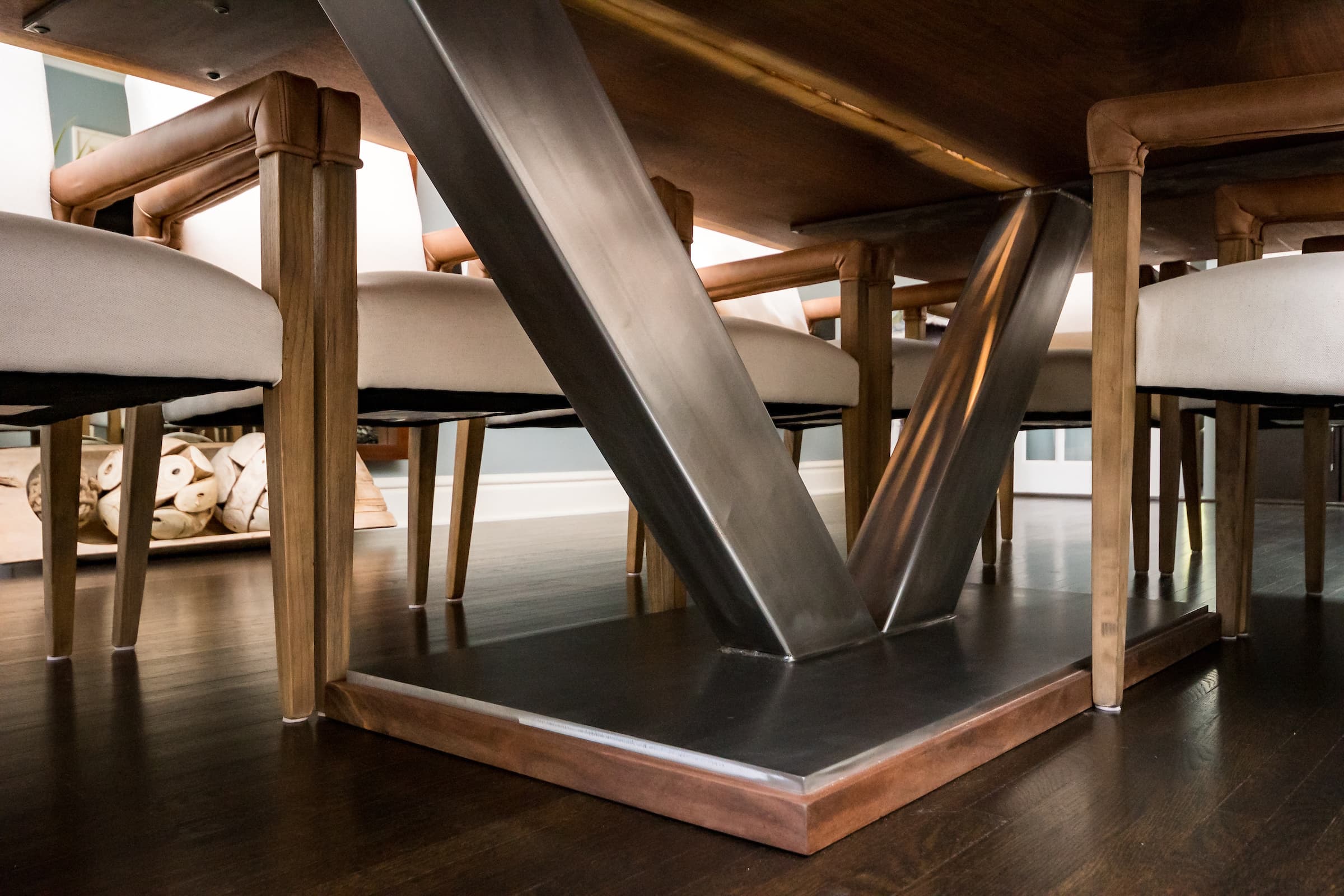 V Column Dining Table Base