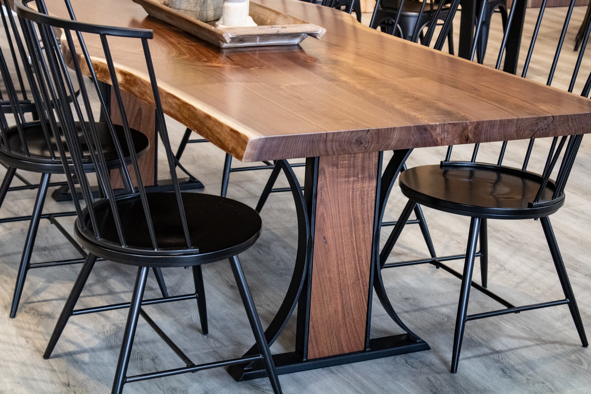 Hourglass with Wood Dining Table Base - thumbnail 2