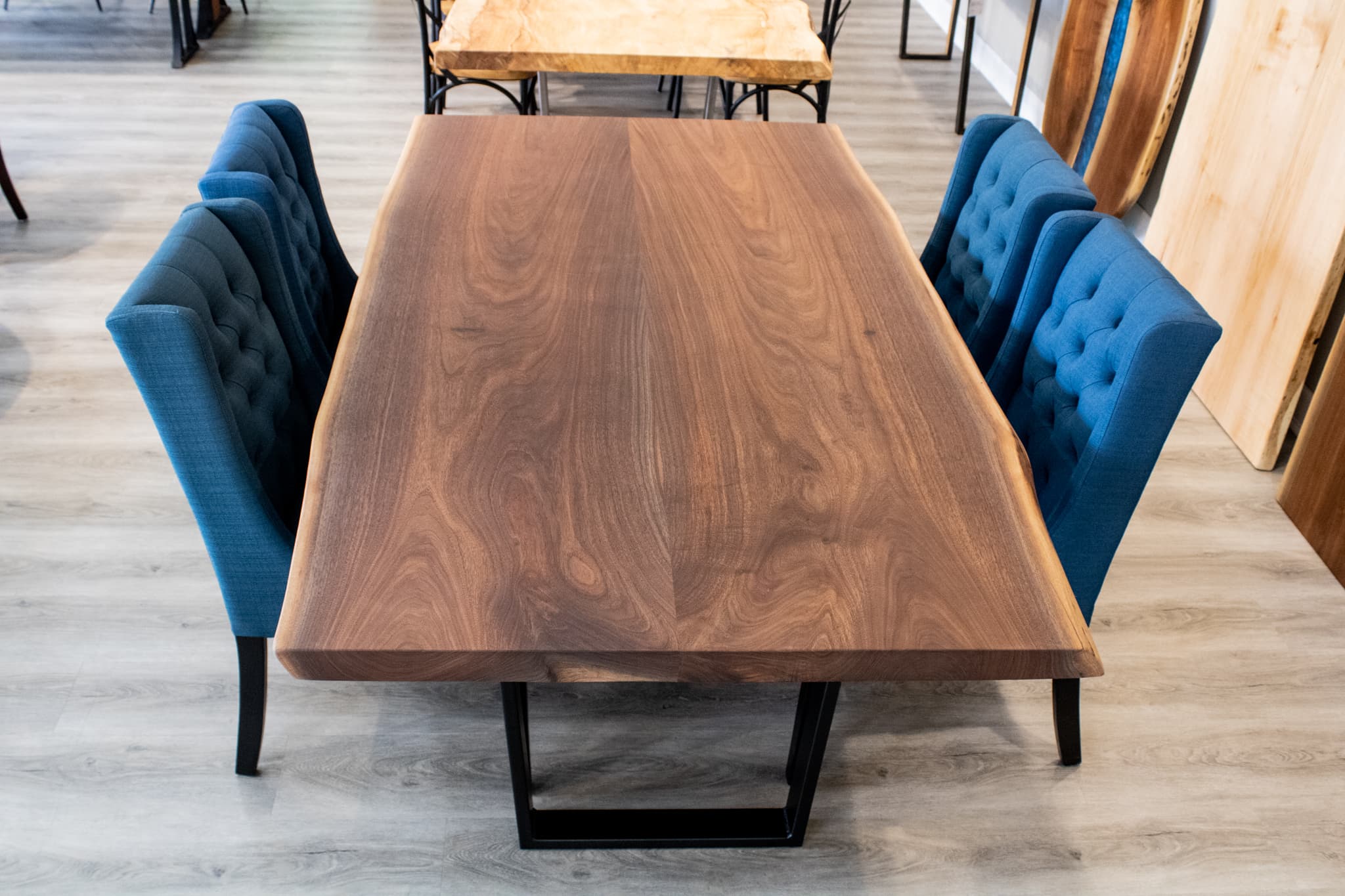 Blues Creek Live Edge<br>Walnut Dining Table – 7′ - thumbnail 4