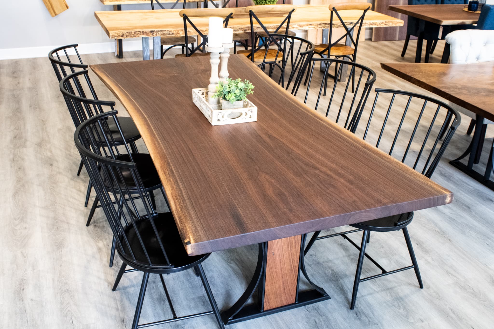 Glacier Bay Live Edge<br>Walnut Dining Table – 8′