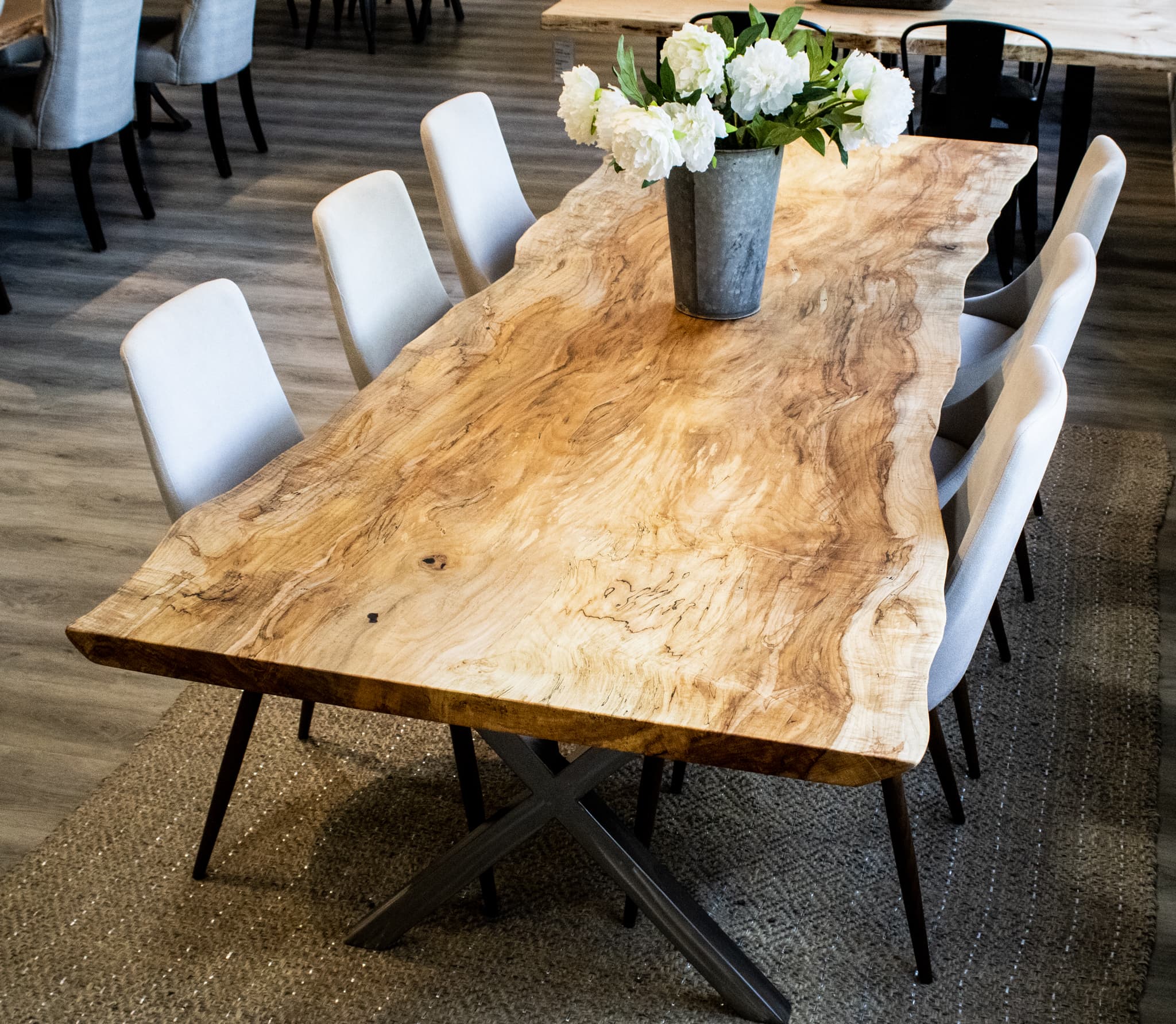 Cuyahoga Live Edge<br>Maple Dining Table – 9′