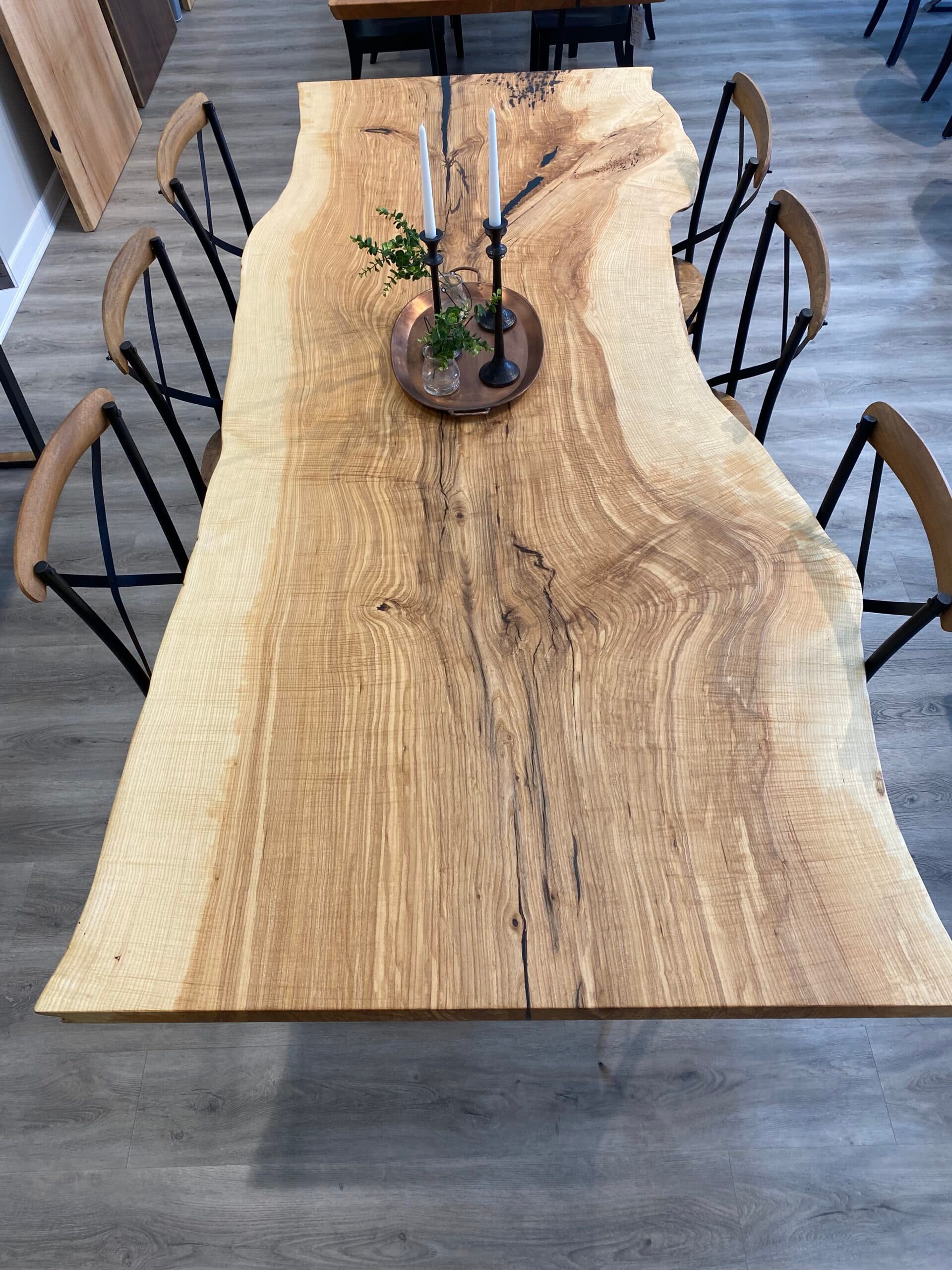 Hocking Live Edge Ash Dining Table – 10′