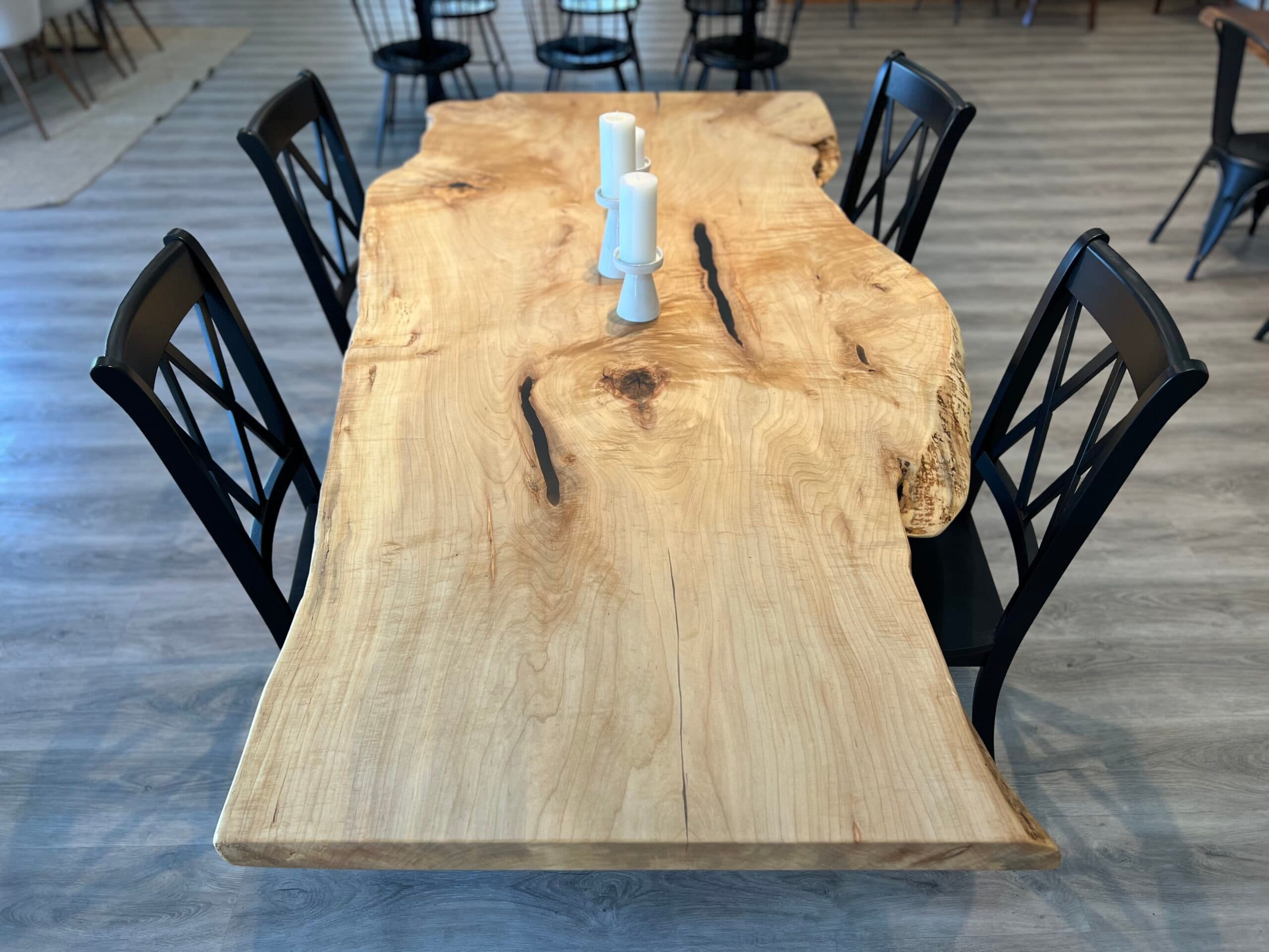 Gateway Live Edge<br>Maple Single Slab Dining Table – 8′