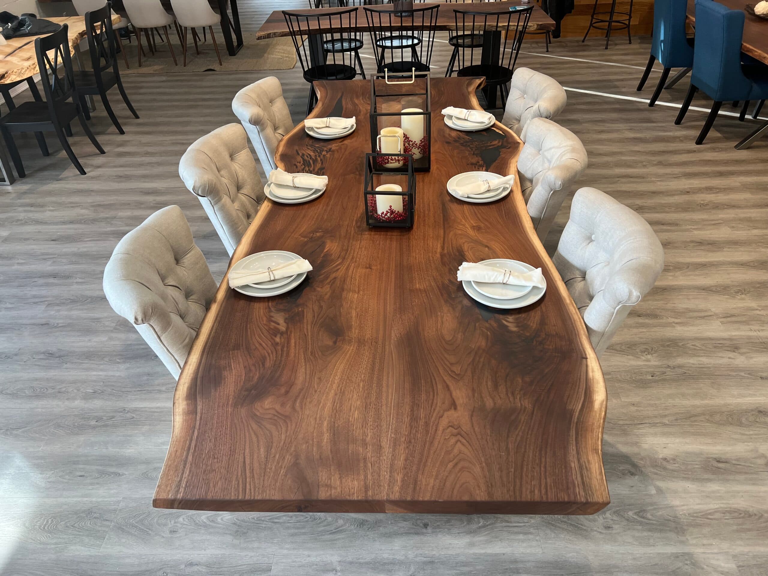Hocking Live Edge Walnut Dining Table – 10′