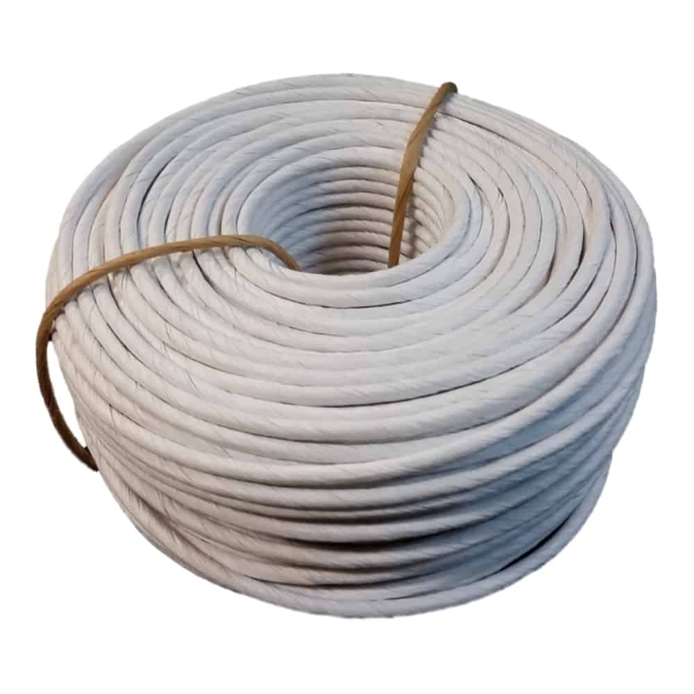 2 Pound Coil Fibre Rush WHITE 6/32″