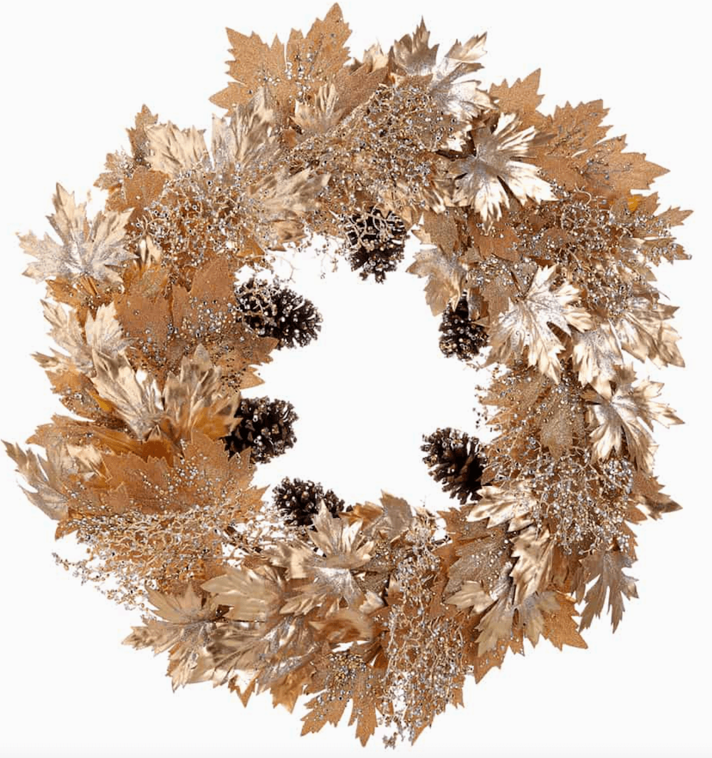 Glitzy Maple Leaf Wreath