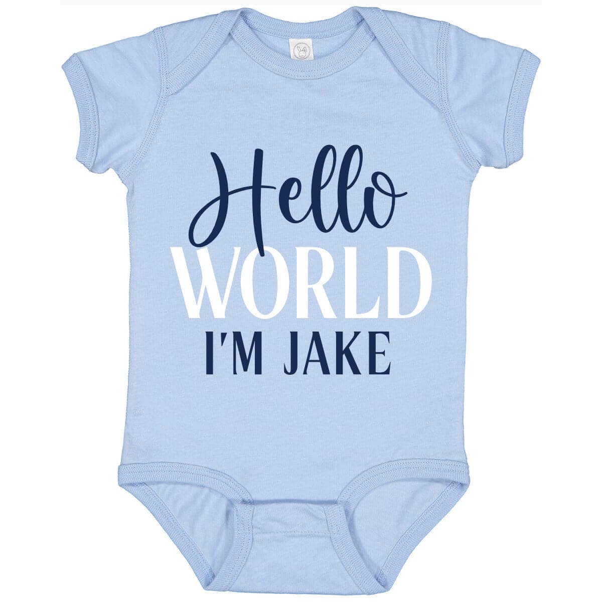 “Hello World” Birth Announcement Bodysuit – Boy