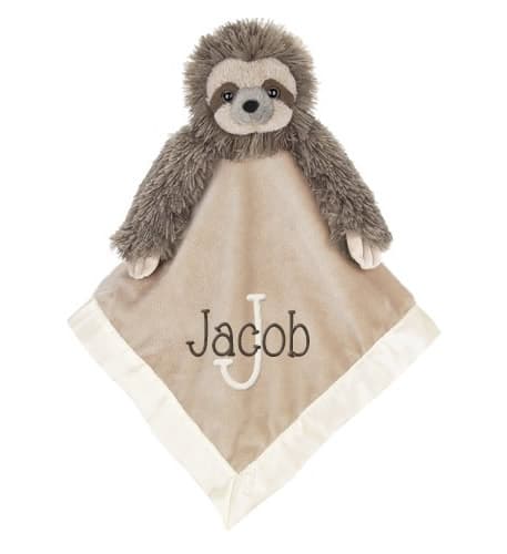 Sloth Snuggle Blanket with Name & Initial