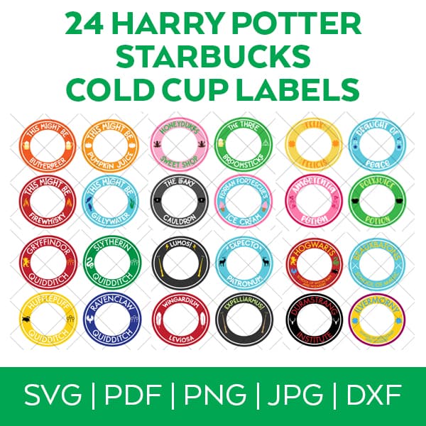 Harry Potter Starbucks SVG Cut File BUNDLE