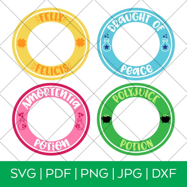 Harry Potter Potions Starbucks SVG Cut File BUNDLE