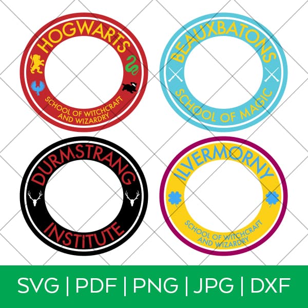 Harry Potter Schools Starbucks SVG Cut File BUNDLE