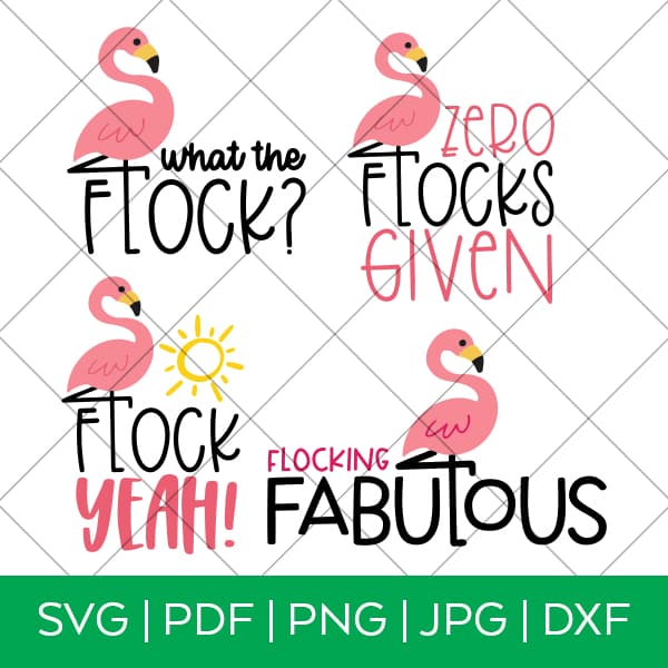 Flamingo Flock SVG File BUNDLE