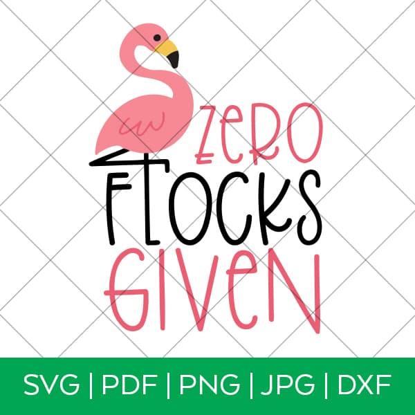 Zero Flocks Given Flamingo SVG File