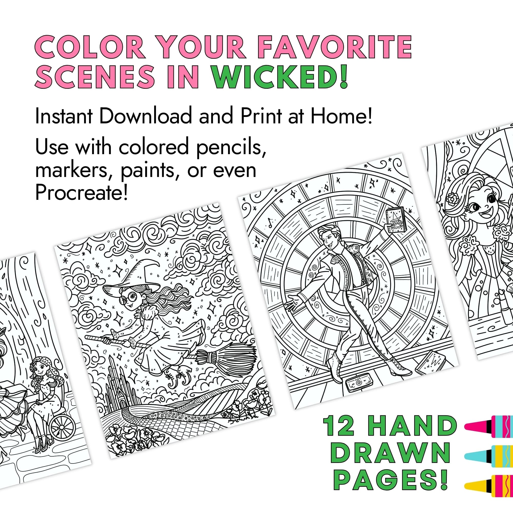 Wicked Scenes Coloring Pages - thumbnail 5