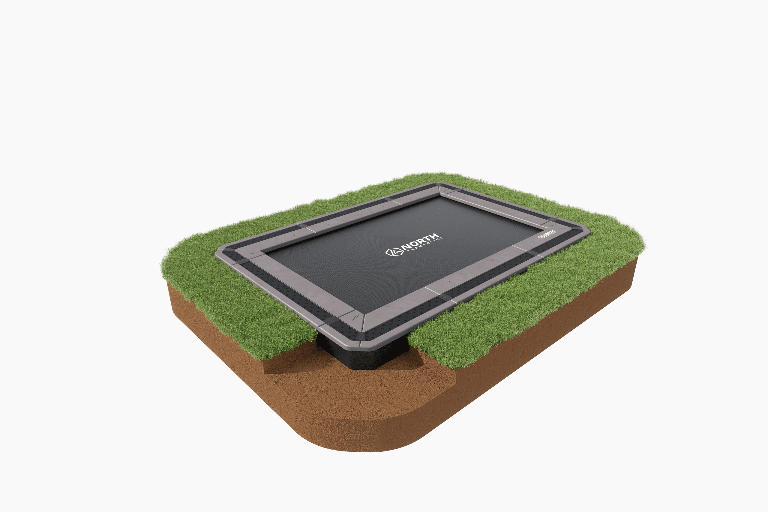 North In-Ground 12′ x 8′ Rectangle Trampoline
