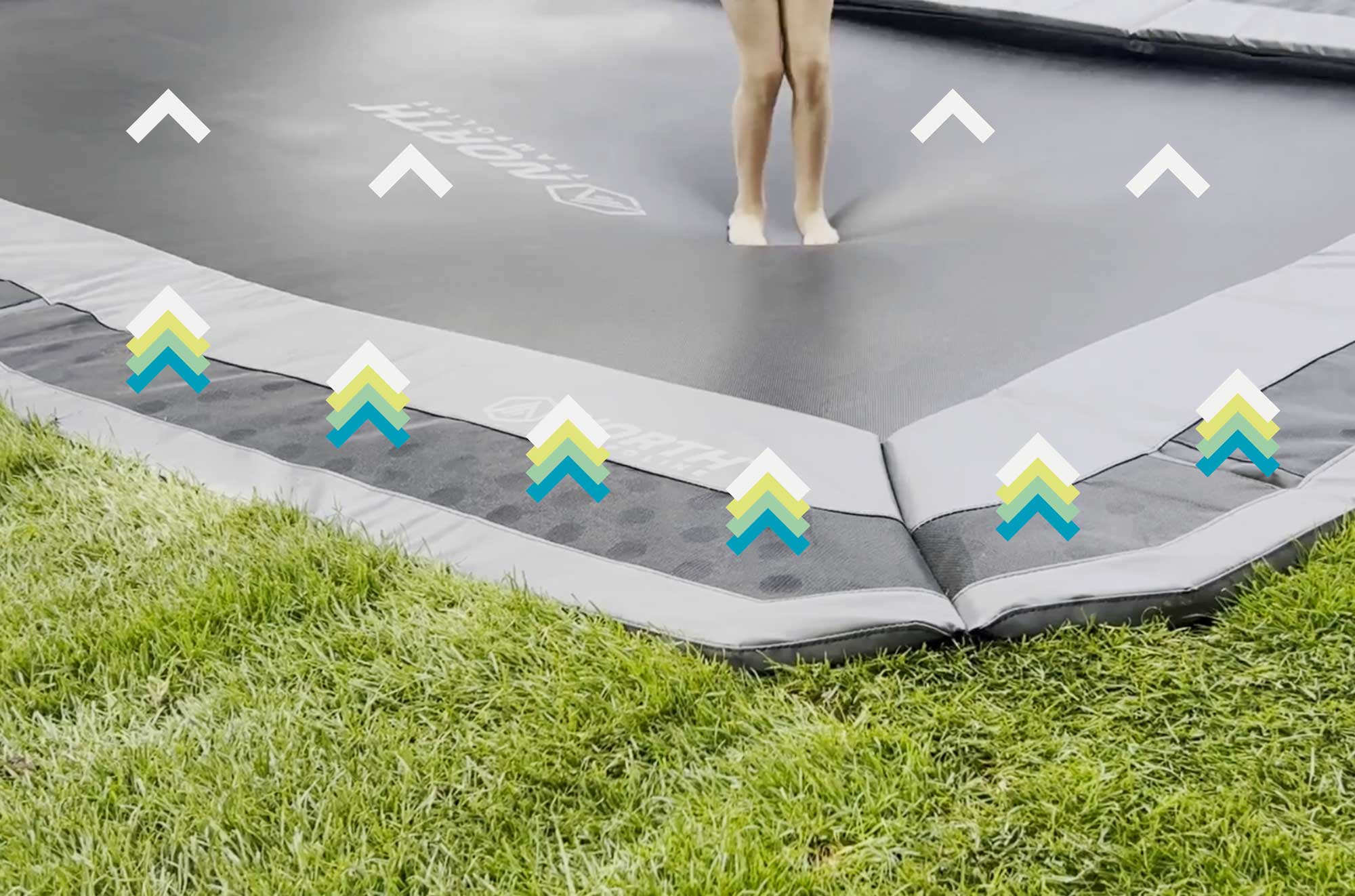 North In-Ground 15′ x 10′ Rectangle Trampoline - thumbnail 5