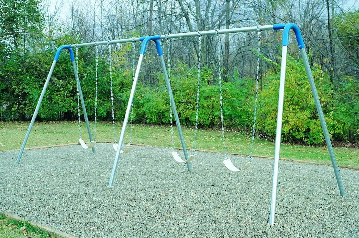 Double Bay Bipod Swing Set with Strap or Tot Seats - thumbnail 4