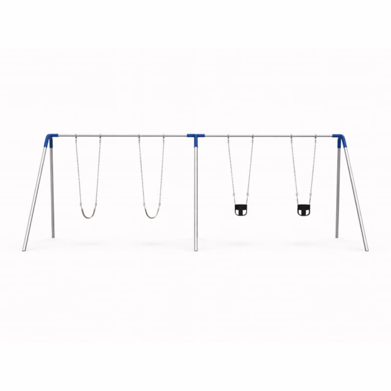 Double Bay Bipod Swing Set with Strap or Tot Seats - thumbnail 2