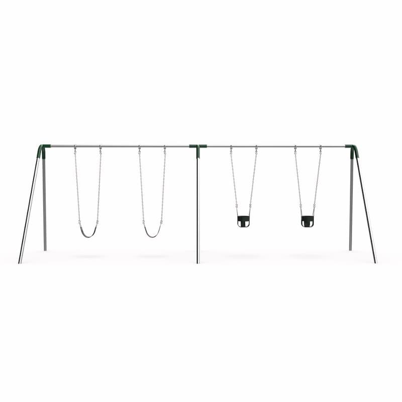 Double Bay Bipod Swing Set with Strap or Tot Seats - thumbnail 6