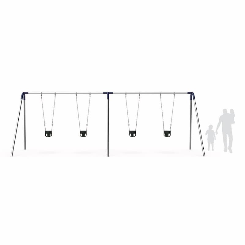 Double Bay Bipod Swing Set with Strap or Tot Seats - thumbnail 7