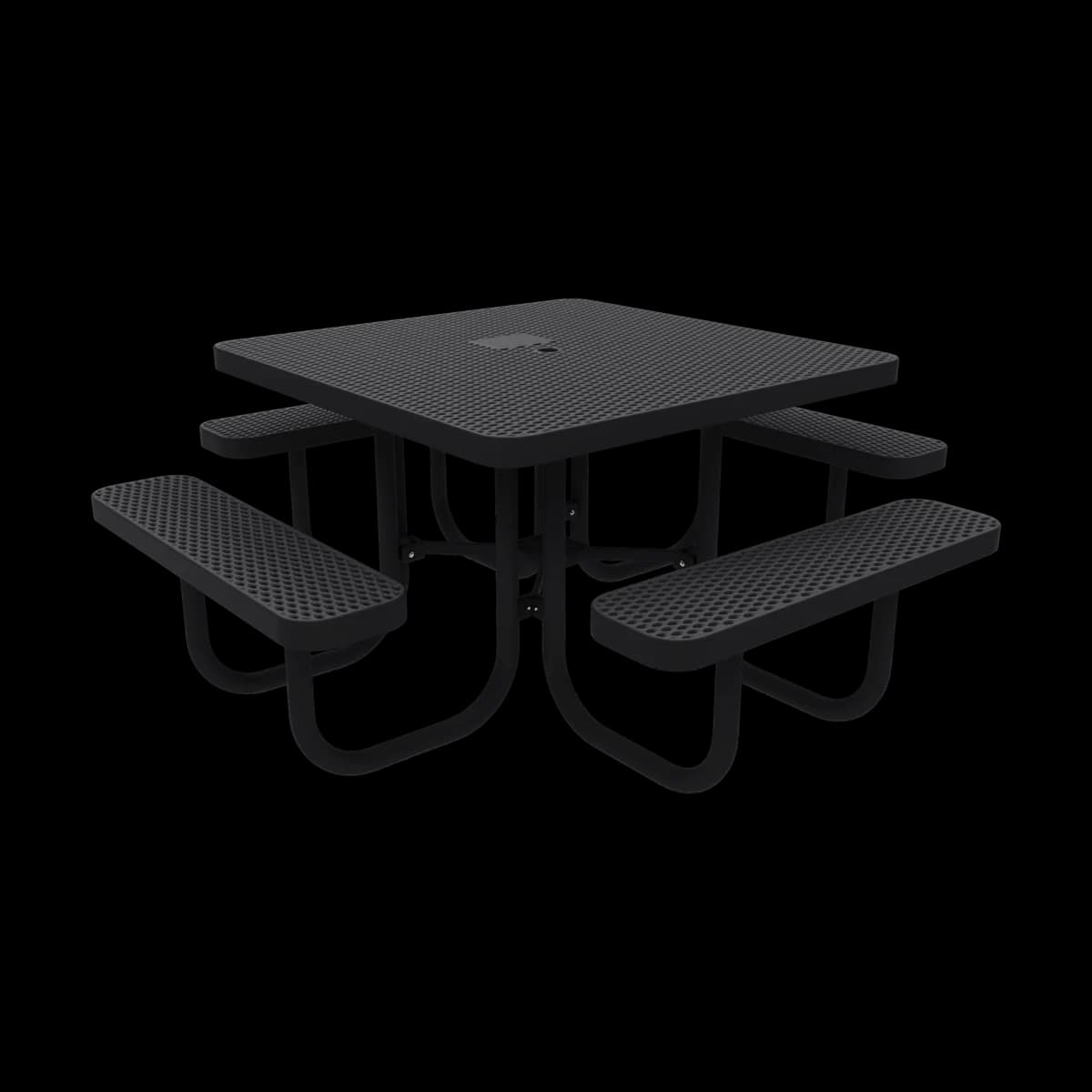 4′ Square Free Standing Memorial Picnic Table | Expanded Metal