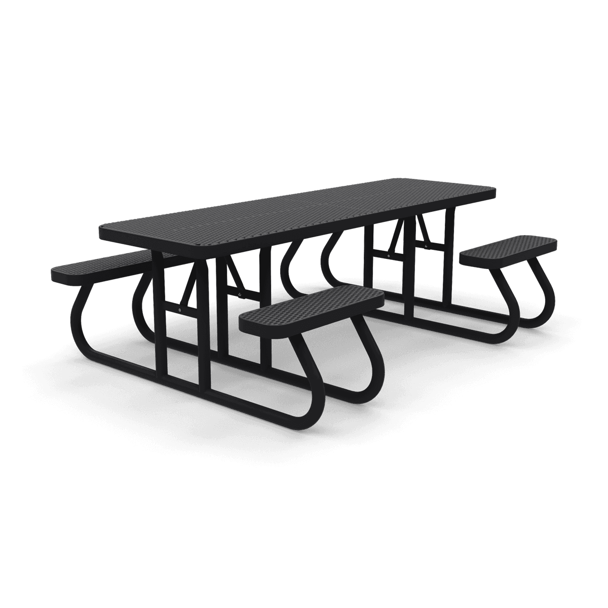8′ ADA Side-Entry Free Standing Picnic Table | Expanded Metal