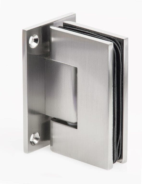 M037BSN Wall to Glass Shower Door Square Hinge in Brushed Nickel Finish