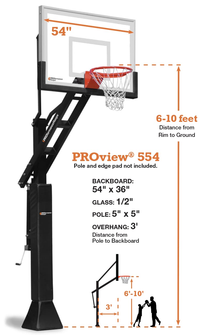 PROview 554 – Adjustable In-Ground Basketball Hoop