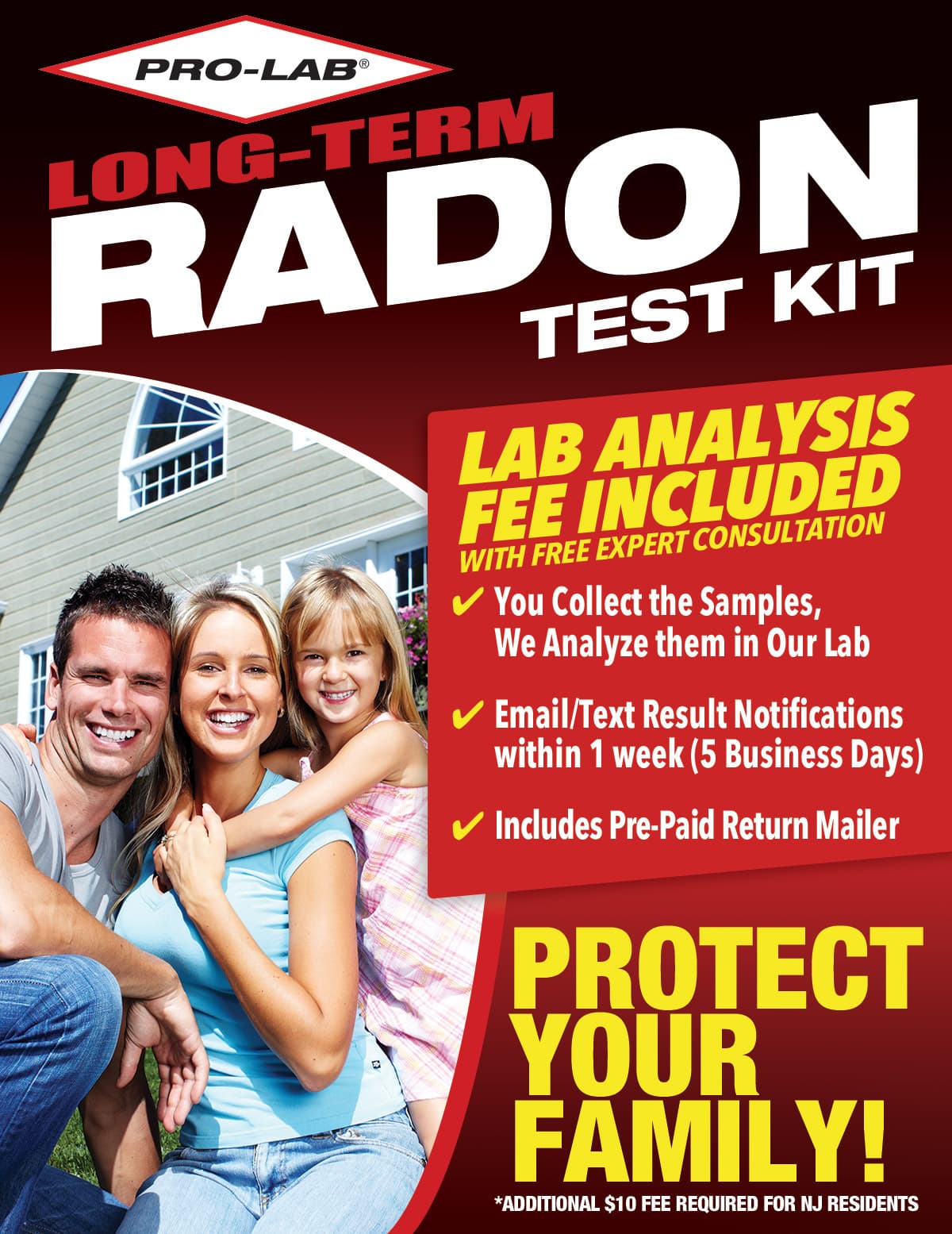 Radon Gas Test Kit (Long-Term)