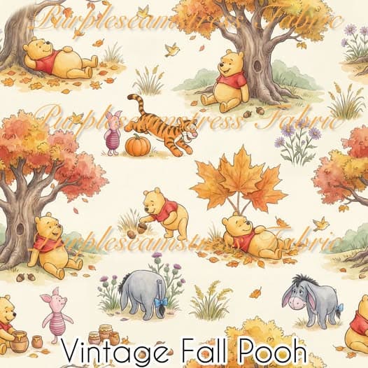 Vintage Fall Pooh – Fabric