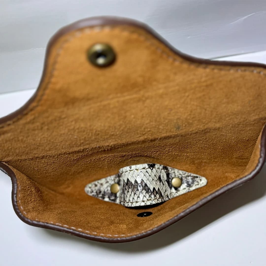 Python Leather Eyeglass Case - thumbnail 3