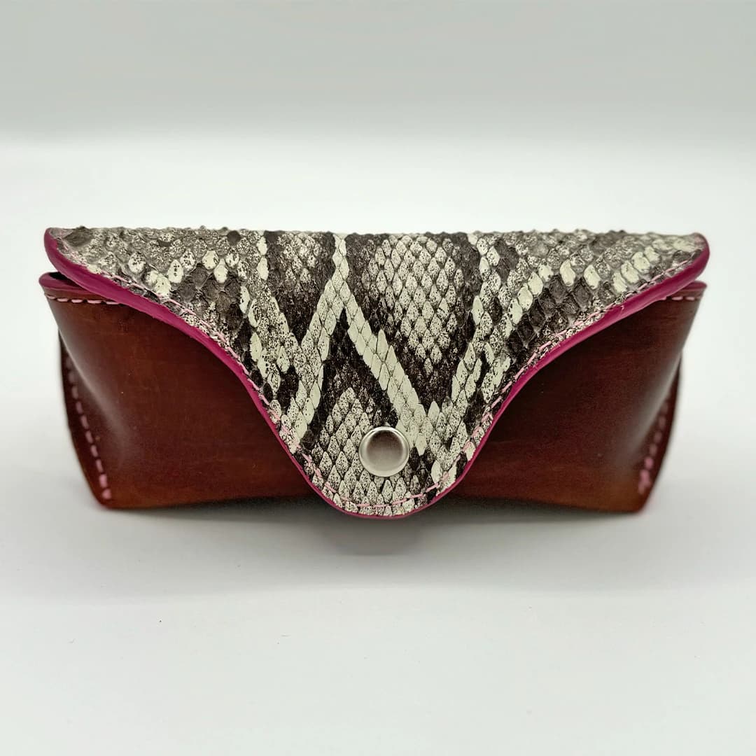 Python Leather Eyeglass Case - thumbnail 6