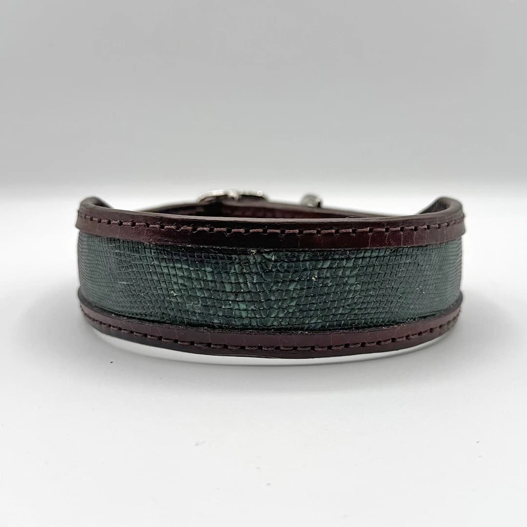 Python Cowboy Leather Dog Collar - thumbnail 7