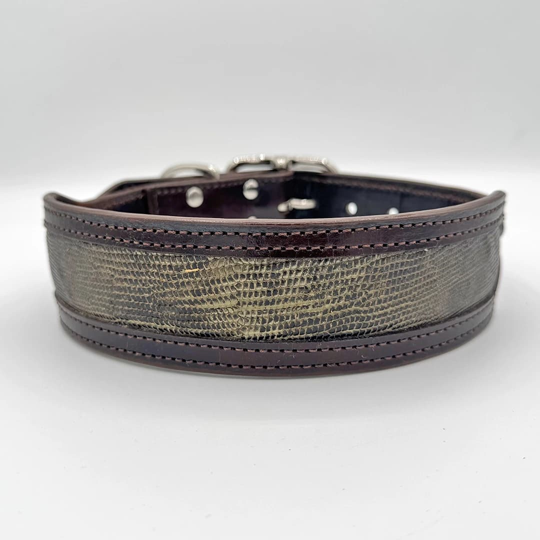 Python Cowboy Leather Dog Collar - thumbnail 6