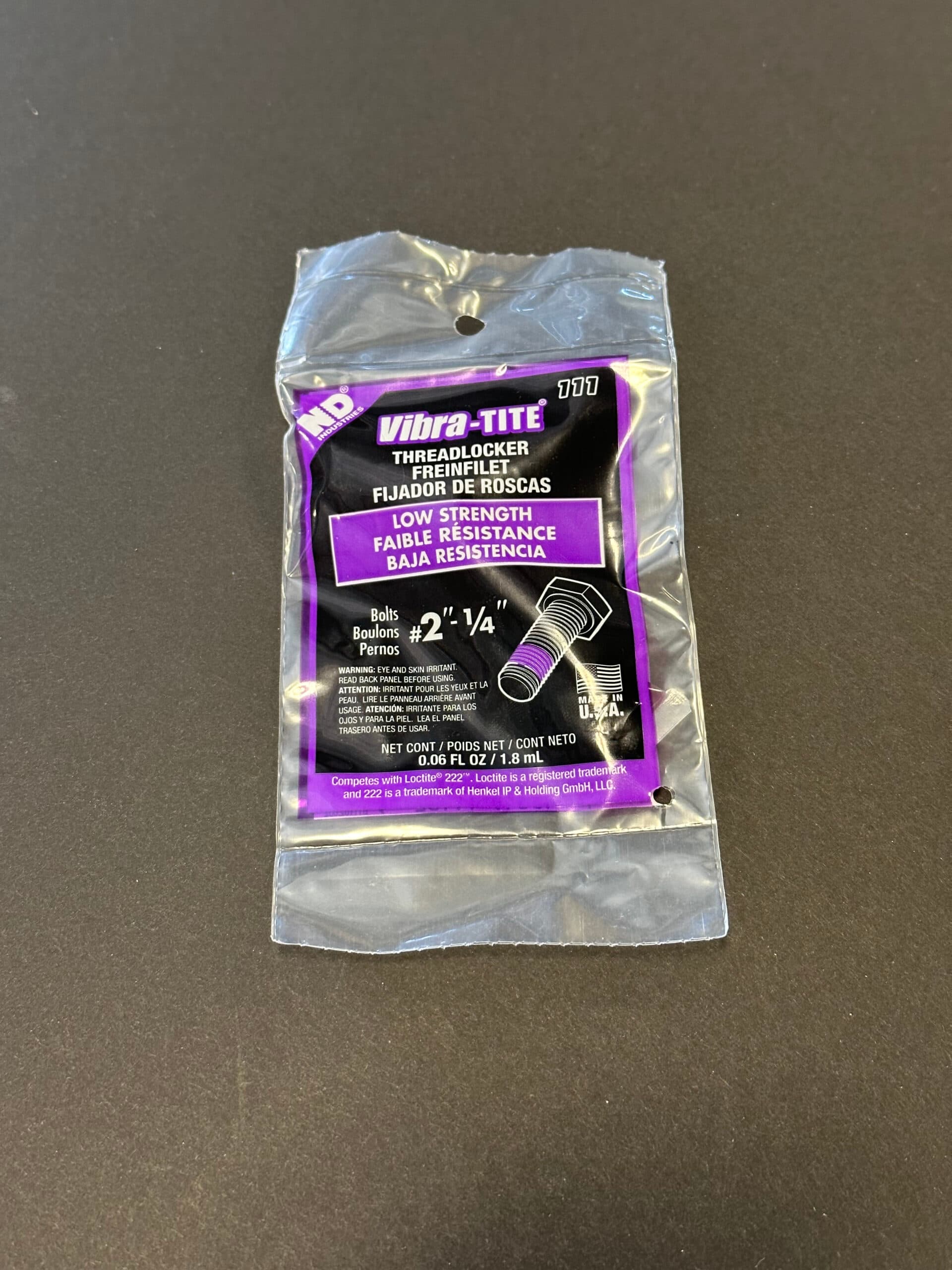 11102 Vibra-Tite Purple Threadlocker (1.8ML)