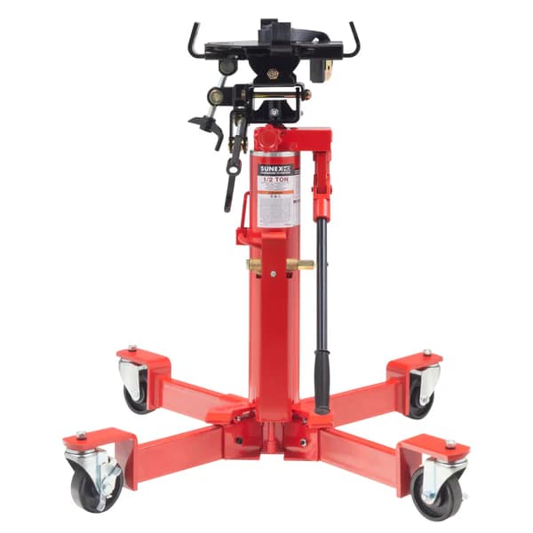 SUNEX 1000lb Air and Hydraulic Telescopic Transmission Jack [Air or Hand Pump]